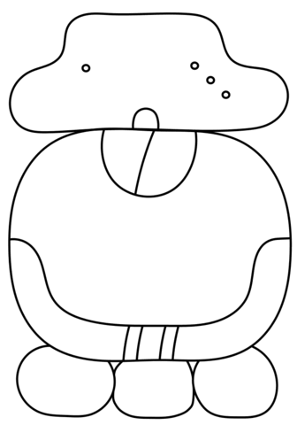 18Th Maya Month   Kumk'U Coloring Page